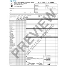 HV-1013 Electrical Work Order Invoice